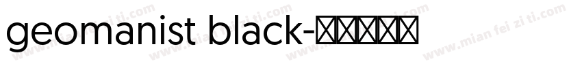 geomanist black字体转换